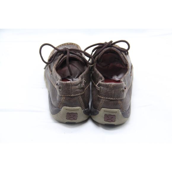 Twisted X Shoes Women's Size 7M Brown Embossed Floral Driving Moc Toe WDM0070 - Picture 4 of 7